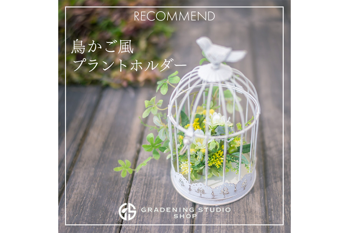 鳥かご風プラントホルダー